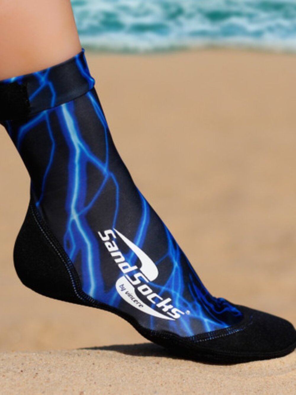 Blue Lightning Sand Socks + Beach Tank Top + Beach Tank Top